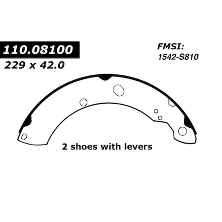 Centric Parts Centric Brake Shoes, 111.08100 111.08100